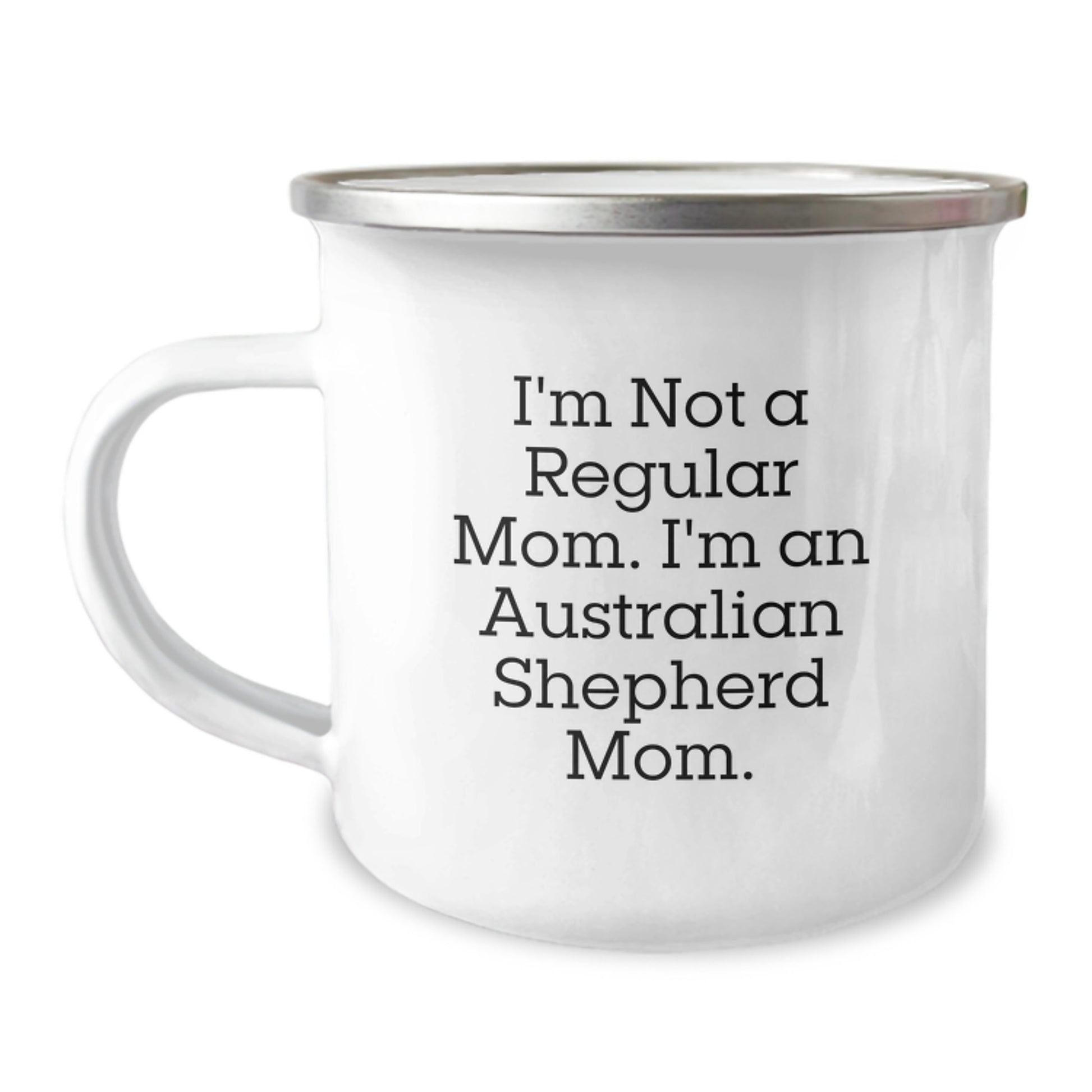 Australian Shepherd Dog Mom Funny Camping Mug Gifts from Family for Australian Shepherd Dog Graduation - Image 1