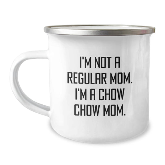 Chow Chow Dog Mom Gifts, Funny Camping Mugs for Graduation, 'I'm Not A Regular Mom. I'm A Chow Chow Mom.' from Mom to Friends, Family, Coworkers - Image 1