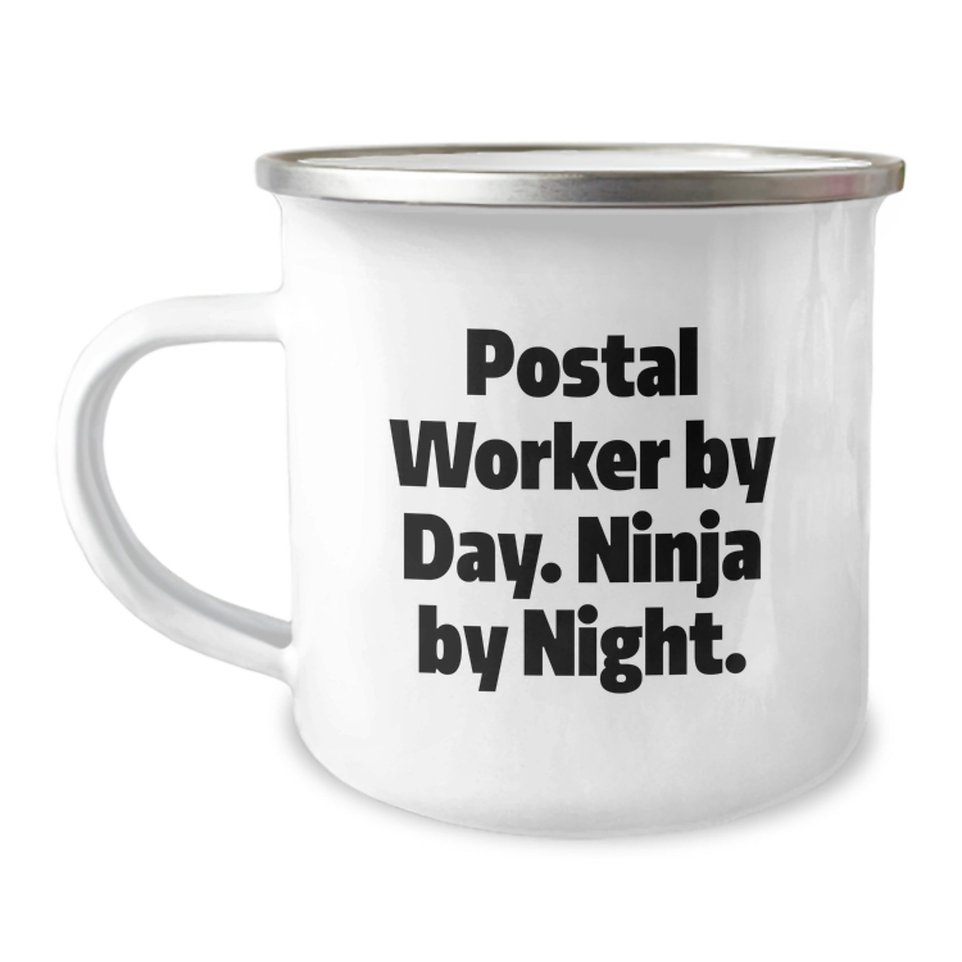 Postal Worker Gifts from Friends - Funny Ninja Mug for Birthday, Postal Worker By Day. Ninja By Night., Camping Mug for Men, Women, Coworkers, Family - Image 1