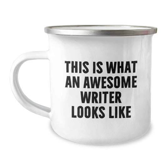 Funny Writer Gifts from Friends - This Is What An Awesome Writer Looks Like Mug for Writers on Birthday - Image 1