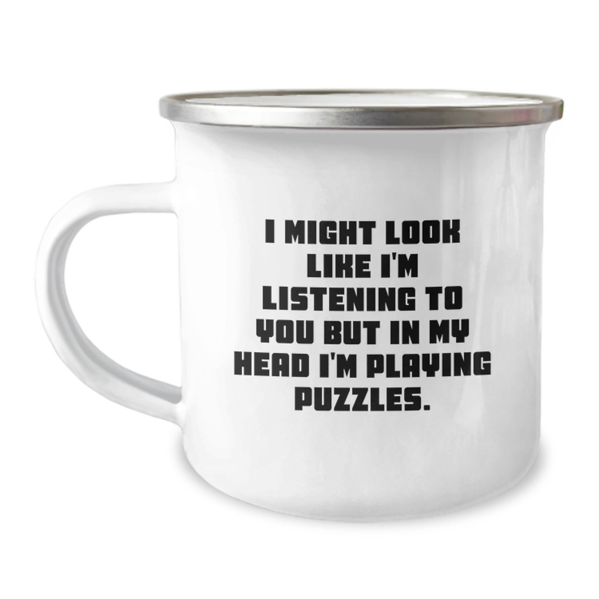 Funny Puzzle Lovers Gifts from Friends, Camping Mug for Puzzles Enthusiasts, Birthday Unique Gifts for Men, Puzzles Gifts - Image 1