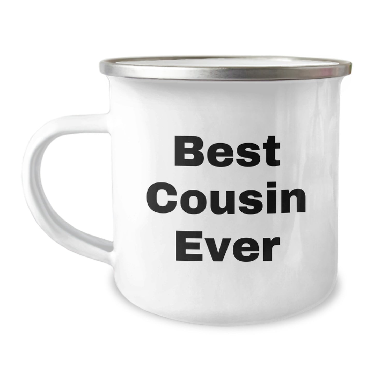 Funny Cousin Camping Mug - Best Cousin Ever, Gifts from Family for Graduation, 12 oz Stainless Steel Mug - Image 1