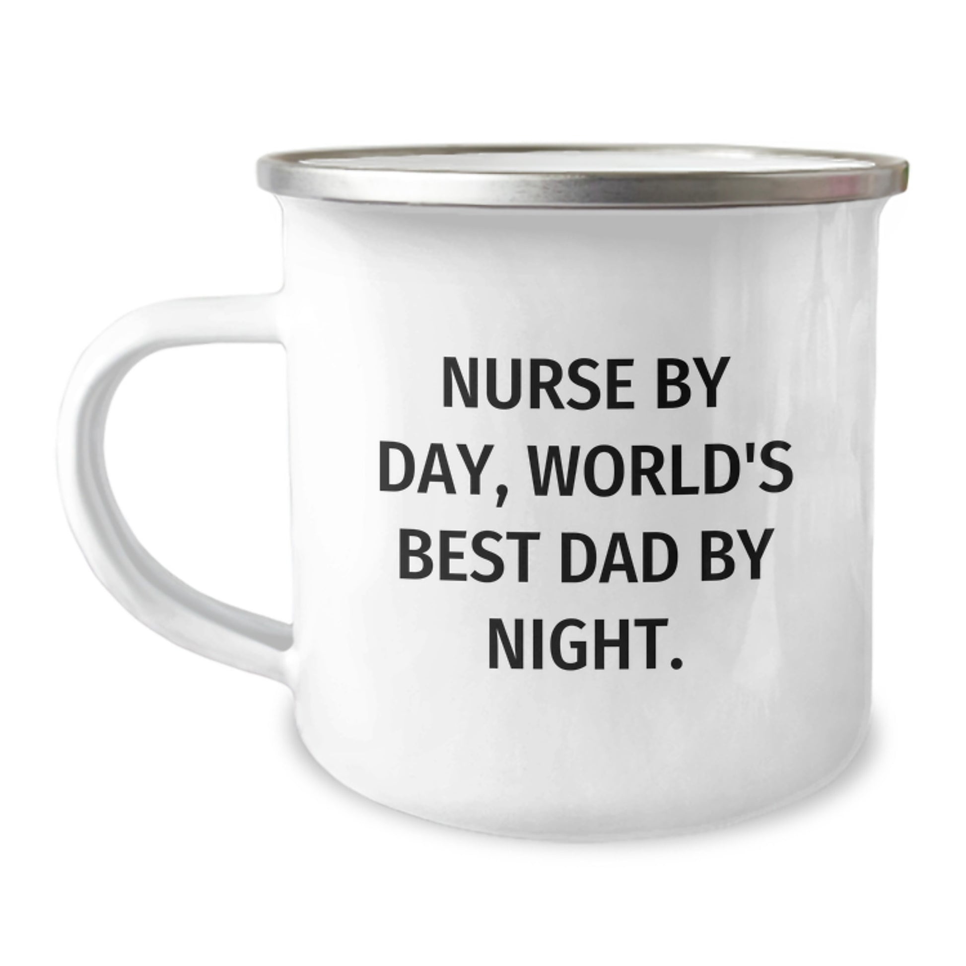 Nurse Gifts by Day Camping Mug, Funny Quote for Birthday, Gifts from Mom to Nurse, 12 oz Stainless Steel - Image 1