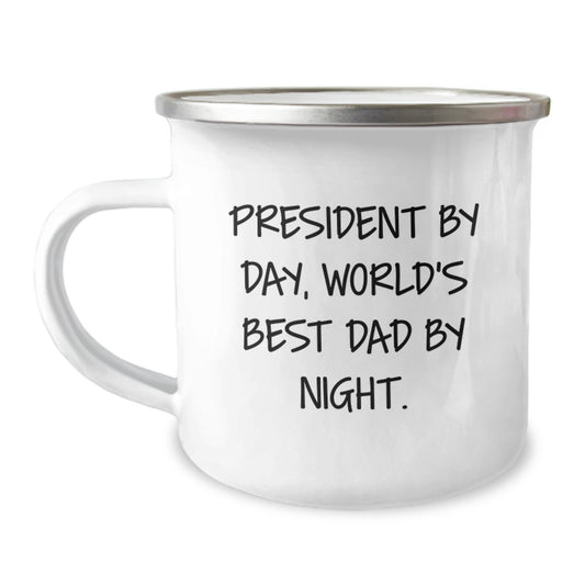 President By Day, Funny Camping Mug Gifts for President By Night, Graduation Unique Gifts from Friends and Family - Image 1