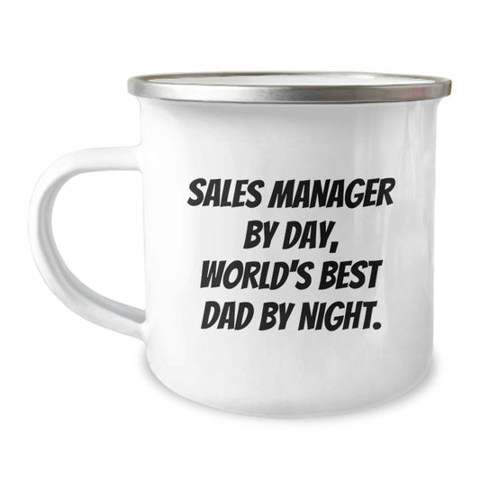 Sales Manager Gifts, Funny Quote Camping Mug, Birthday Unique Gifts from Family, for Sales Manager, Dad - Image 1