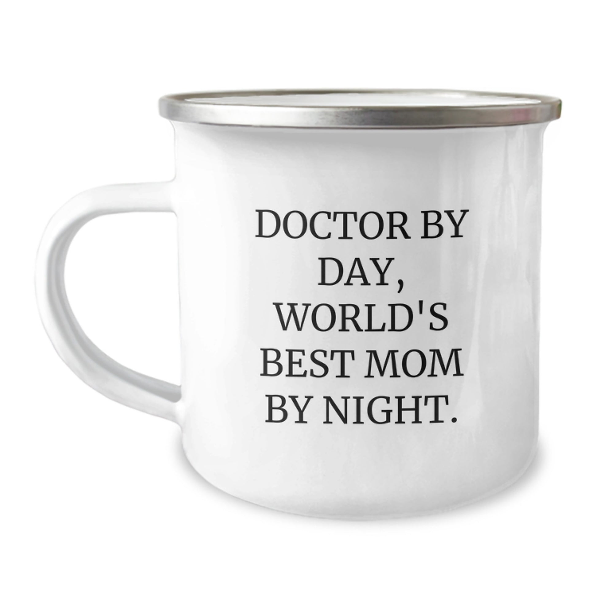 Fun Doctor Gifts by Day, World's Best Mom By Night Camping Mug for Birthday - Image 1