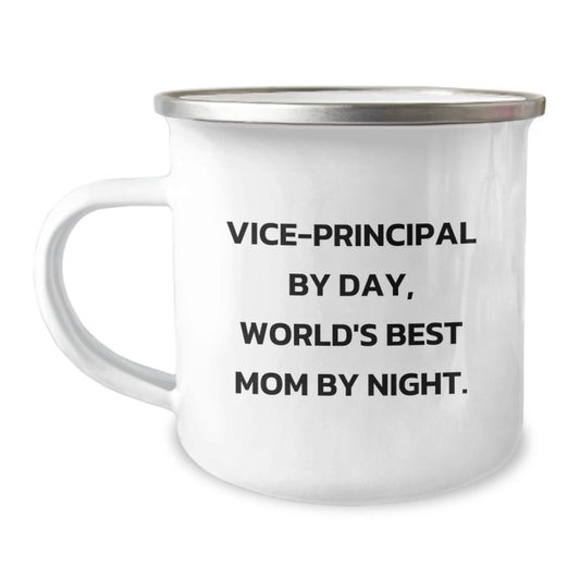 Vice-Principal Memorable Moments Gifts from Friends, Funny Quotes for Birthday, 12 oz Camping Mug - Image 1