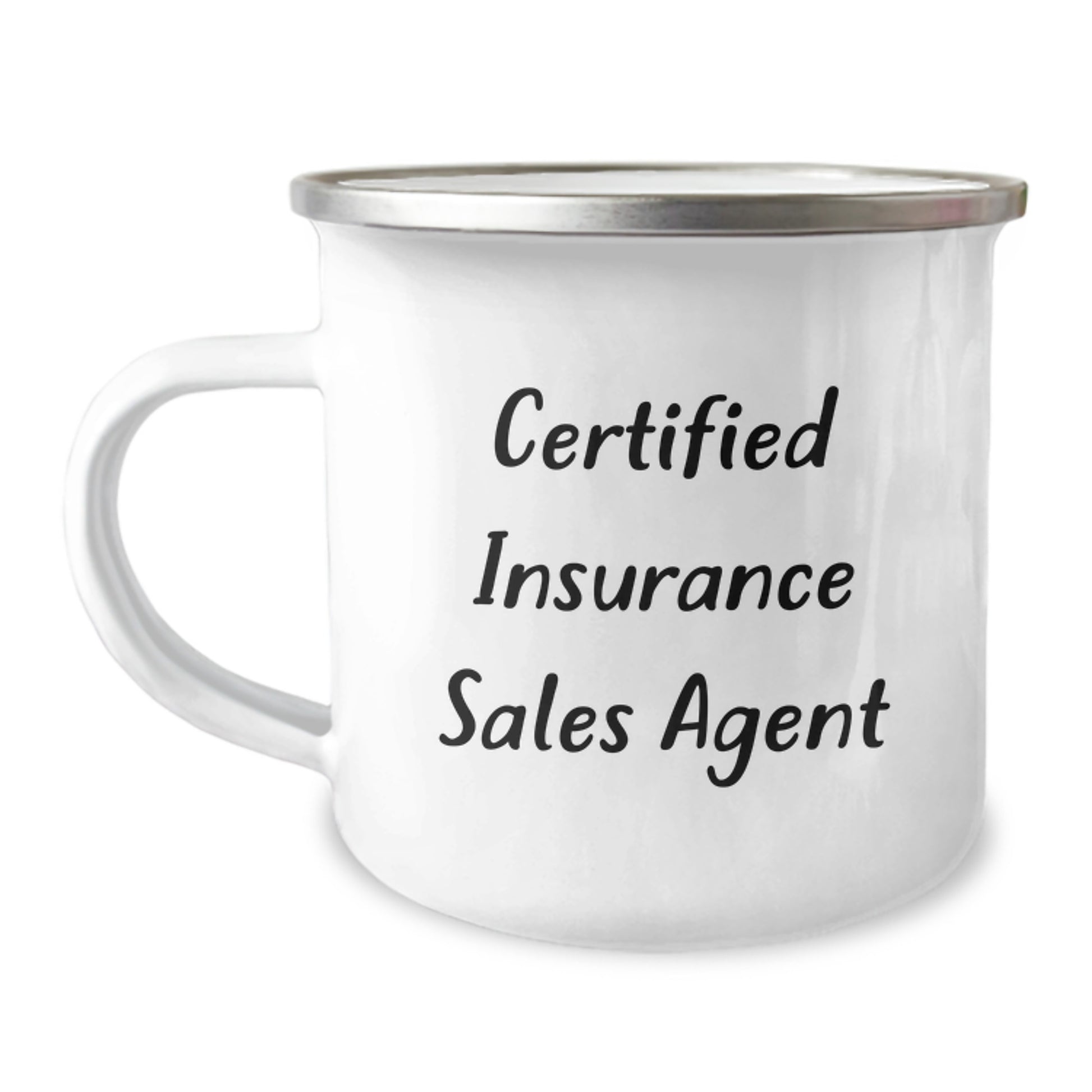 Insurance Sales Agent Gifts - Funny Quote 'Certified Insurance Sales Agent' Camping Mug, Birthday Unique Gifts from Friends to Insurance Sales Agent Men - Image 1