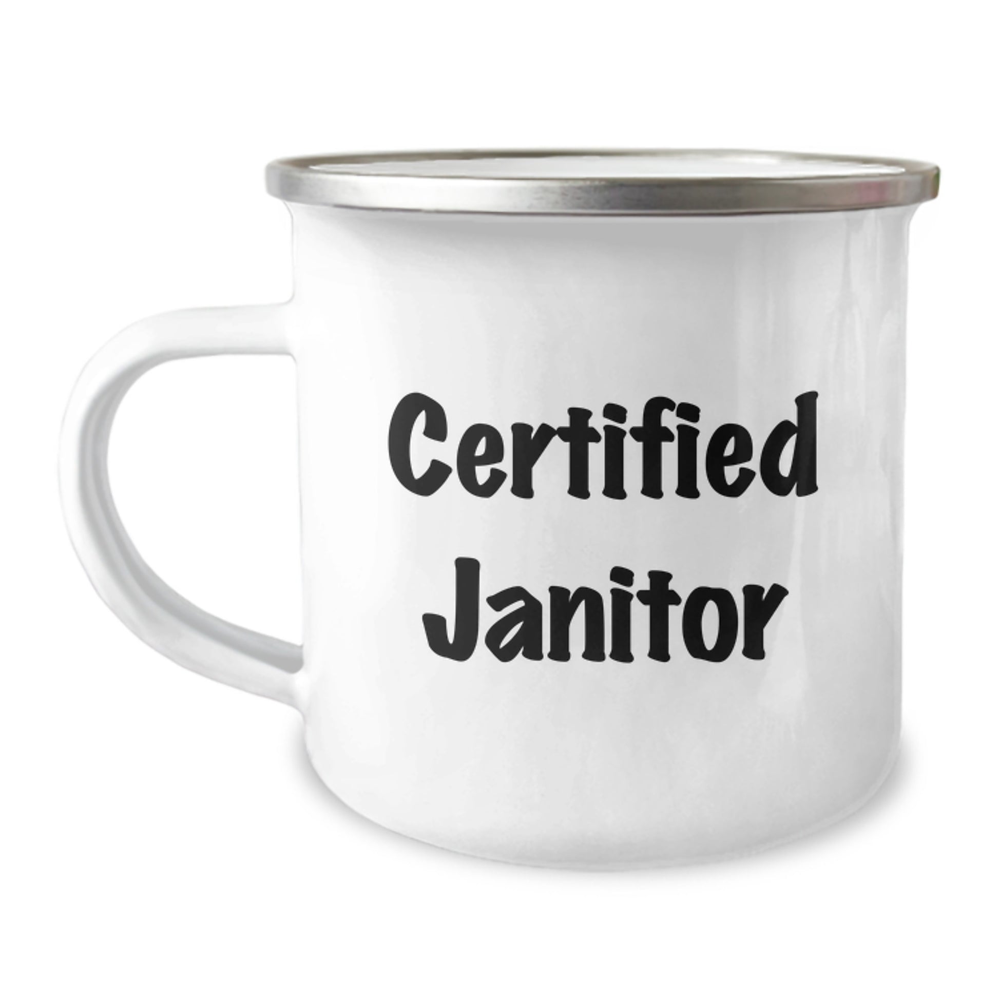 Funny Janitor Gifts: Camping Mug for Birthday 'Cleanliness is My Superpower' - Gifts from Friends to Janitor - Image 1