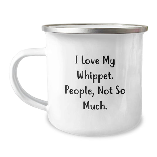 Whippet Dog Lovers Funny Camping Mug Gifts from Friends for Whippet Dog Owners Graduation Unique Gifts - Image 1
