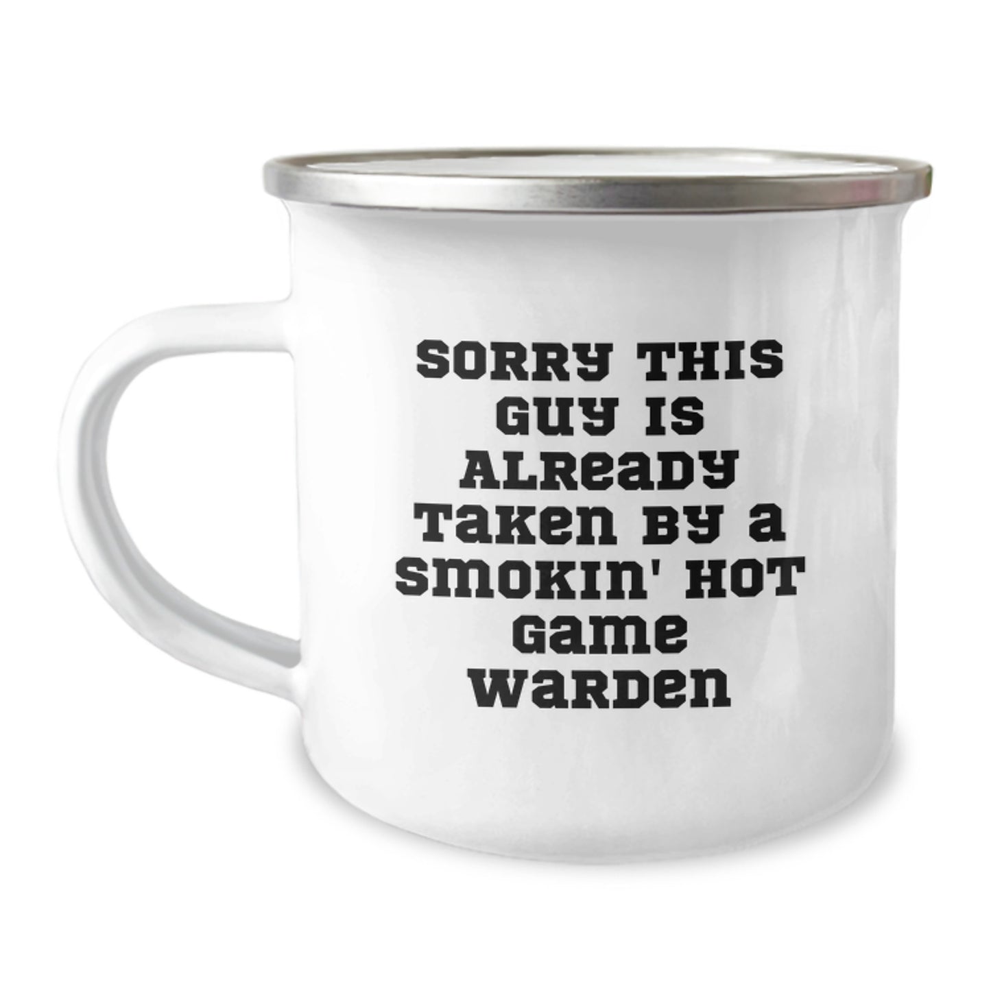 Funny Game Warden Gifts, 'Sorry This Guy Is Already Taken' Camping Mug for Men, Unique Graduation Gifts from Friends, Coworkers, Family - Image 1