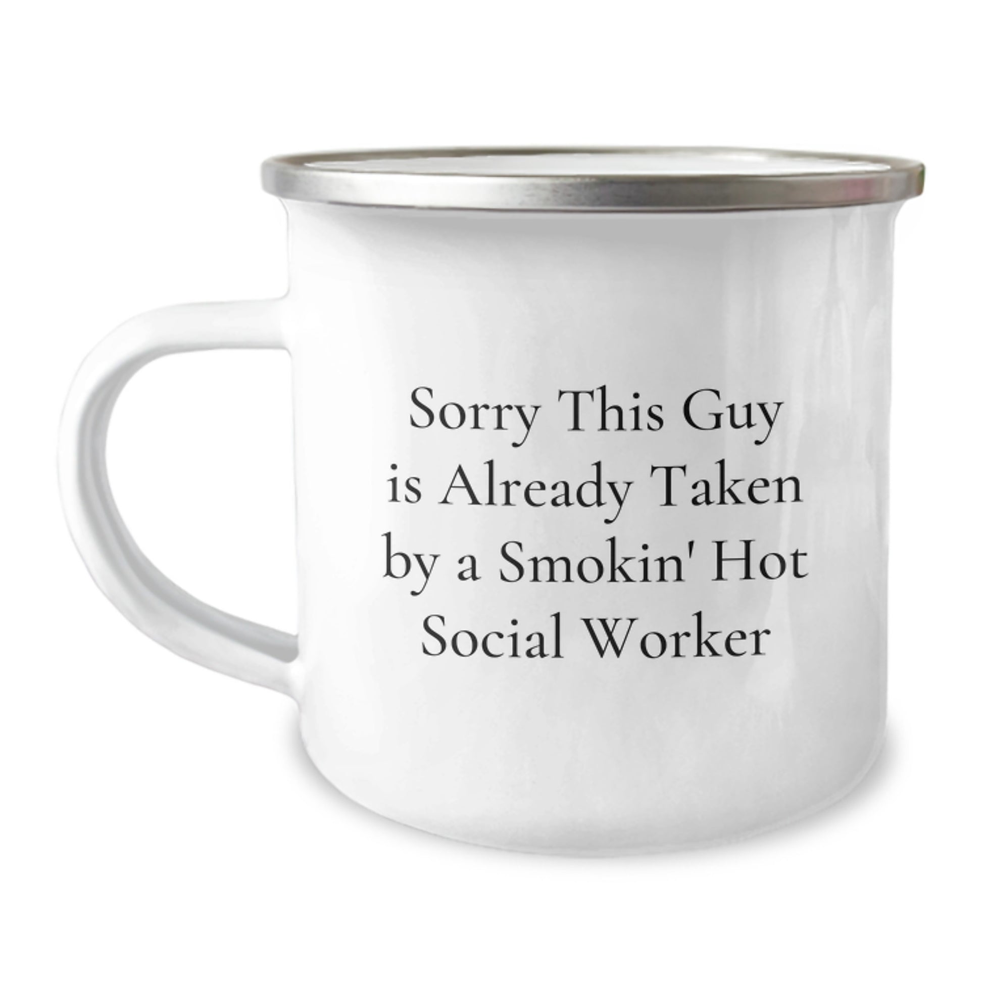 Social Worker Gifts for Birthday, Funny Quote Camping Mug from Friends, Gifts for Social Worker - Image 1