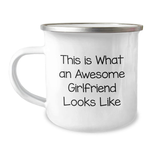 Funny Sweetheart Camping Mug - Gifts from Men for Sweetheart's Graduation, This Is What An Awesome Sweetheart Looks Like - Image 1