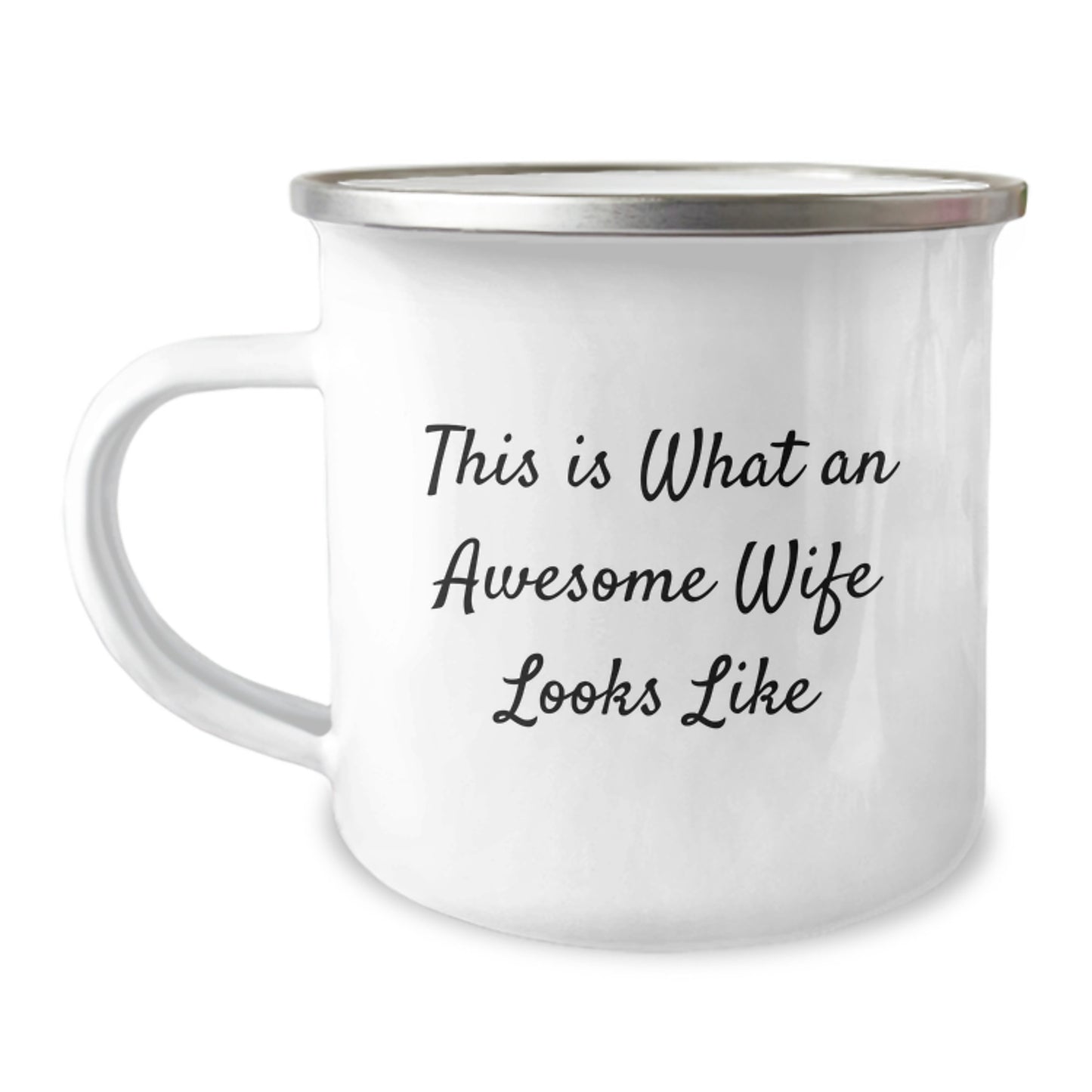 Funny Wife Gifts from Men for Wife Graduation Camping Mug, This Is What An Awesome Wife Looks Like - Image 1