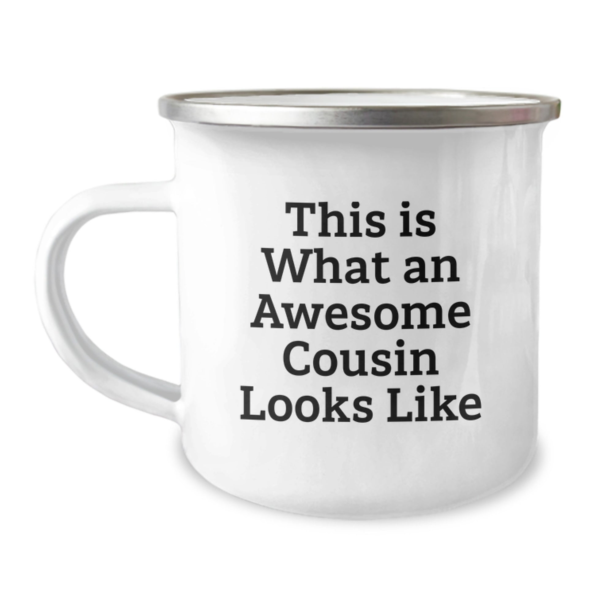 Funny Cousin Gifts, Camping Mugs for Graduation, 'This Is What An Awesome Cousin Looks Like' Quote, Gifts from Family, Gifts for Cousin - Image 1