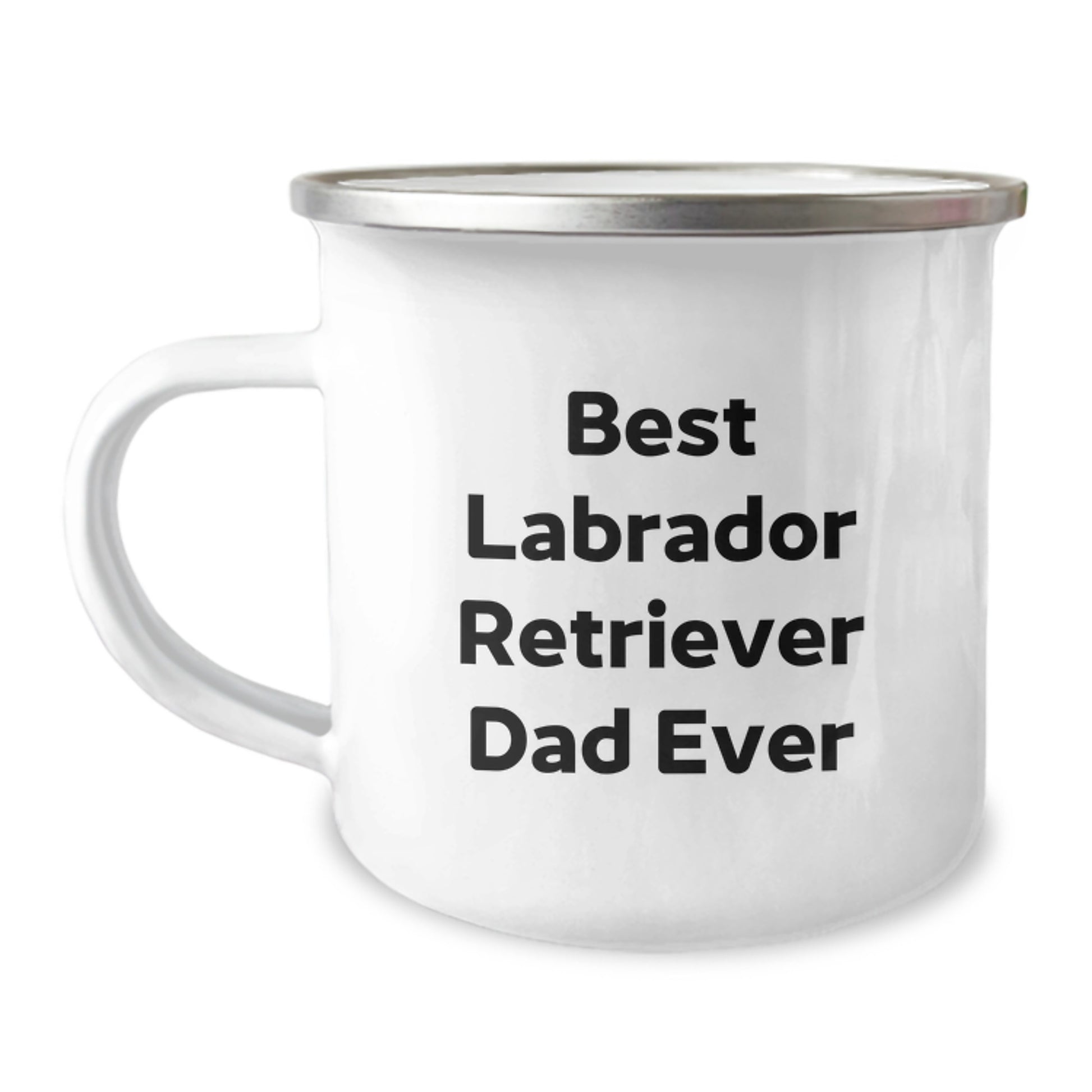 Funny Labrador Retriever Dog Gifts for Men from Best Dad Ever, 12 oz Stainless Steel Camping Mug for Birthday - Image 1