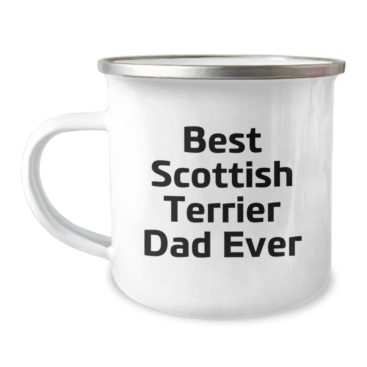Funny Scottish Terrier Dog Gifts from Men for Best Scottish Terrier Dad Ever on Birthday with Camping Mug - Image 1
