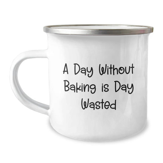 Baking Enthusiast's Delight, Funny Quote, Birthday Unique Gifts for Her, Gifts from Family, Camping Mug for Baking - Image 1
