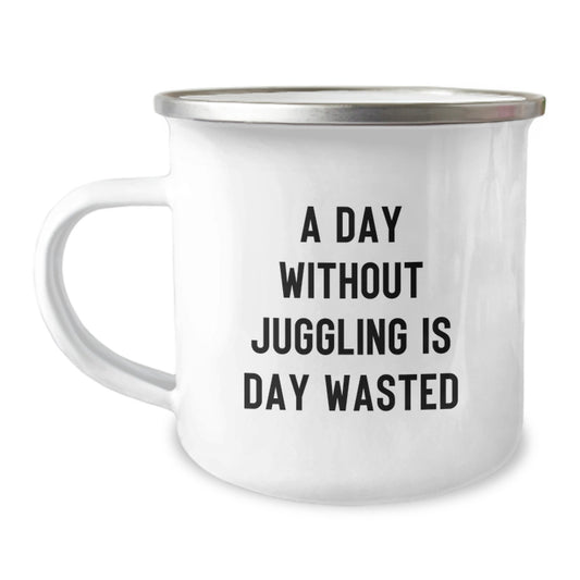 Juggling Enthusiasts' Delight, Funny Camping Mug for Friends from, Gifts for Juggling Lovers on Their Birthday - Image 1