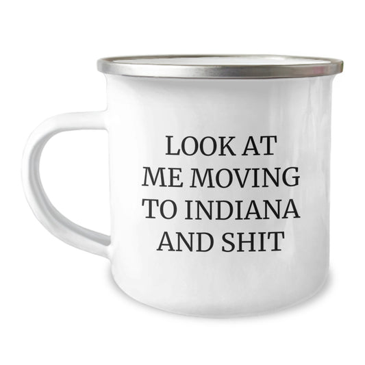 Funny Indiana Camping Mug for Birthday Unique Gifts from Friends to Family - Image 1
