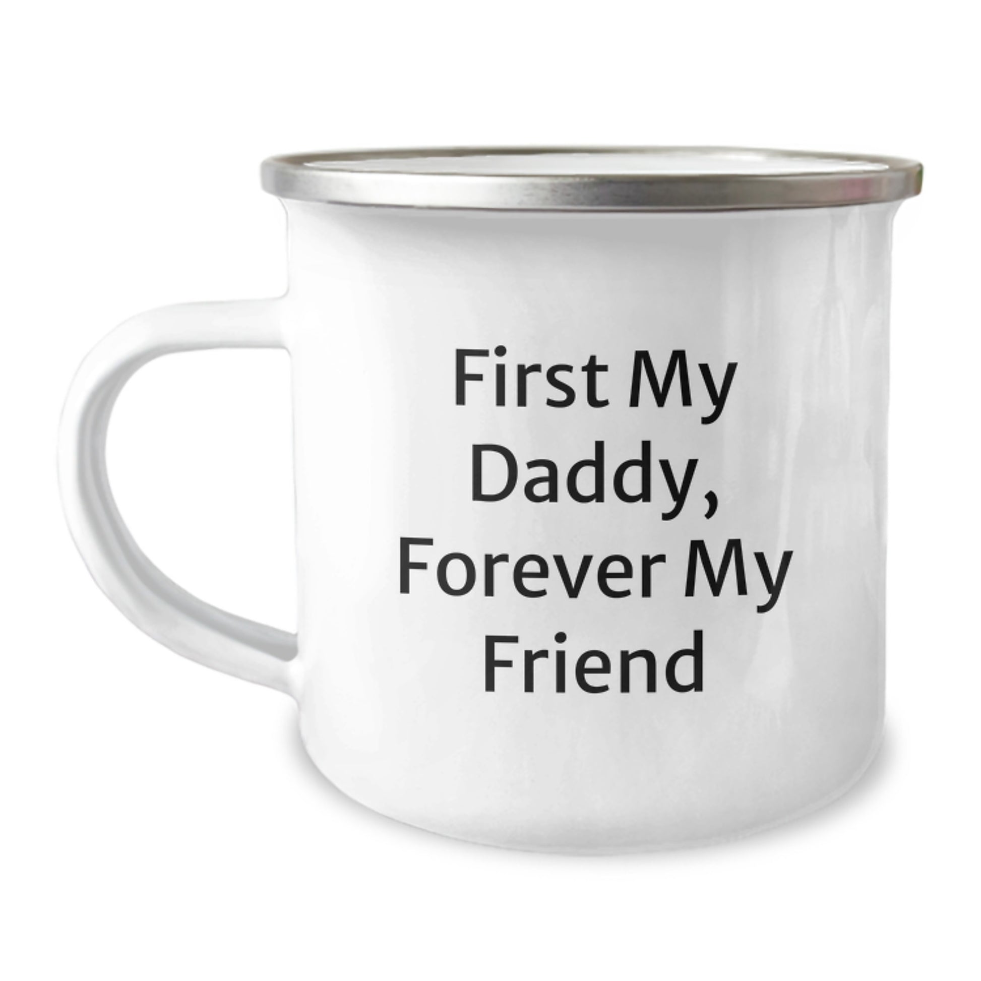 Daddy's Outdoor Companion, Funny Quote Gifts from Men to Daddies for Graduation, 12 oz Stainless Steel Camping Mug - Image 1