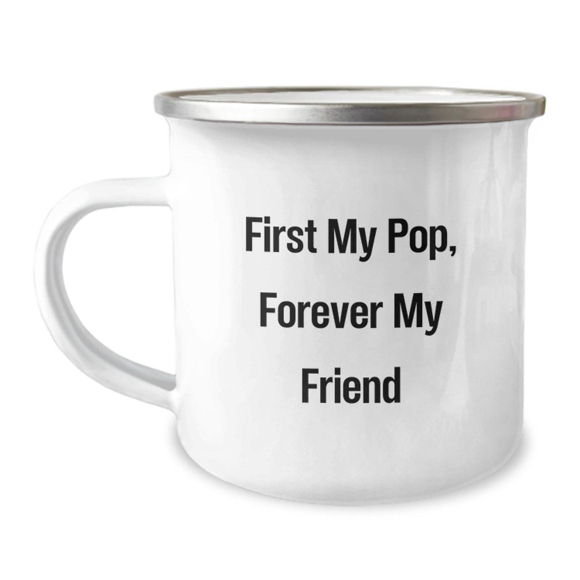 Funny Pop Quotes Camping Mug, Gifts from Men to Friends, Unique Graduation Gift for Pop, 12 oz Stainless Steel with Enamel Finish - Image 1