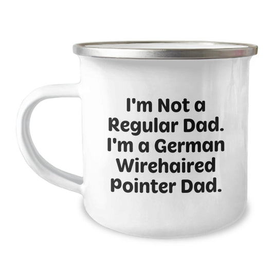 Funny German Wirehaired Pointer Dad Gifts from Family for Men and Friends Camping Mug, Perfect for Graduation Unique Gifts - Image 1
