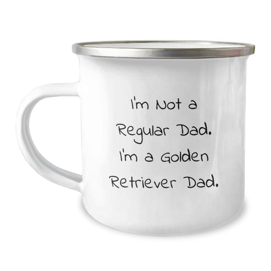 Funny Golden Retriever Dad Camping Mug Gifts for Men from Family - Image 1
