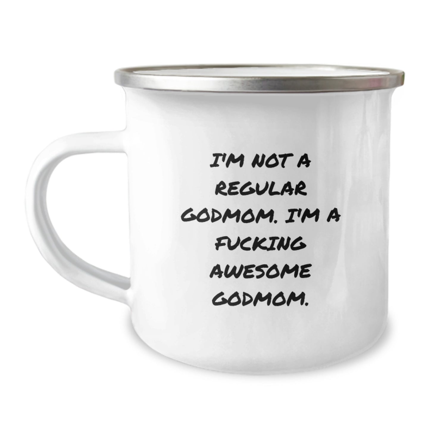 Funny Godmom Gifts for Her - I'm Not A Regular Godmom, Camping Mug for Graduation, Gifts from Friends, Family, Coworkers, Godmom, Unique Mugs for Her - Image 1
