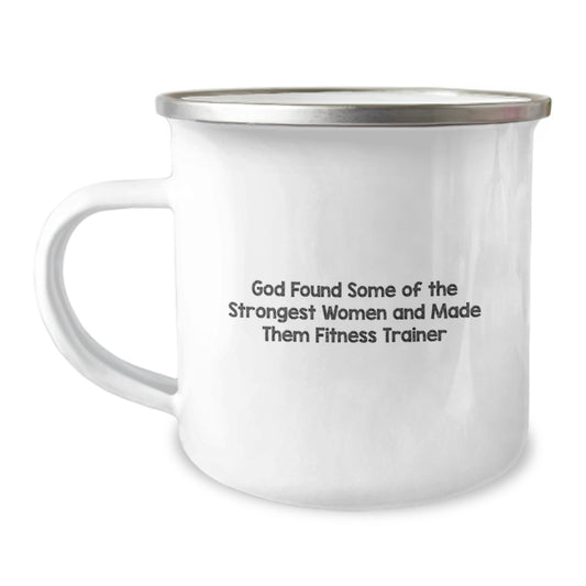 Fitness Trainer Gifts from Friends, Funny Camping Mug for Her, God's Strongest Women Inspired, Birthday Unique Gifts - Image 1