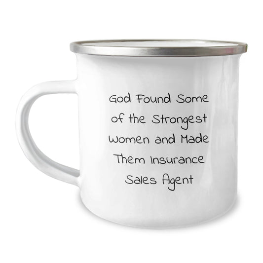 Funny Insurance Sales Agent Gifts from Coworkers, Unique Graduation Gifts for Insurance Sales Agent Women, Funny Camping Mug - Image 1