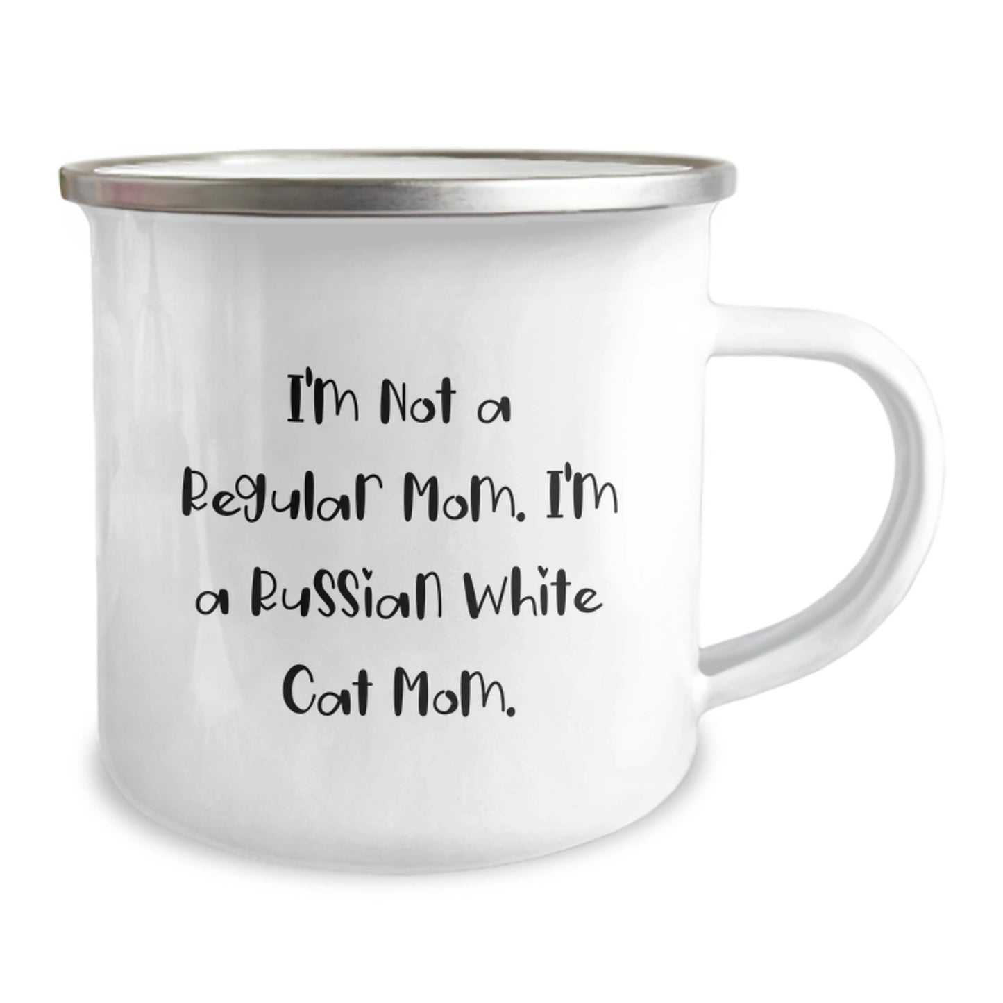 Russian White Cat Gifts for Russian White Cat Moms, Funny Camping Mug with Inspirational Quote, Gifts from Family, Unique Graduation Gifts for Her - Image 2