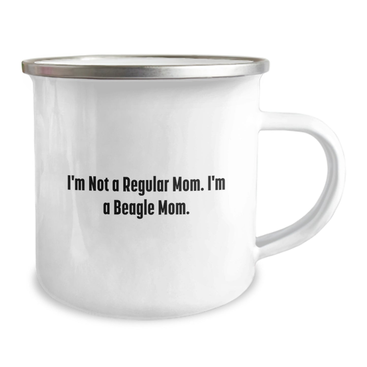 Beagle Dog Mom Funny Camping Mug Gifts from Family for Graduation - 'I'm Not A Regular Mom. I'm A Beagle Mom.' - Image 2