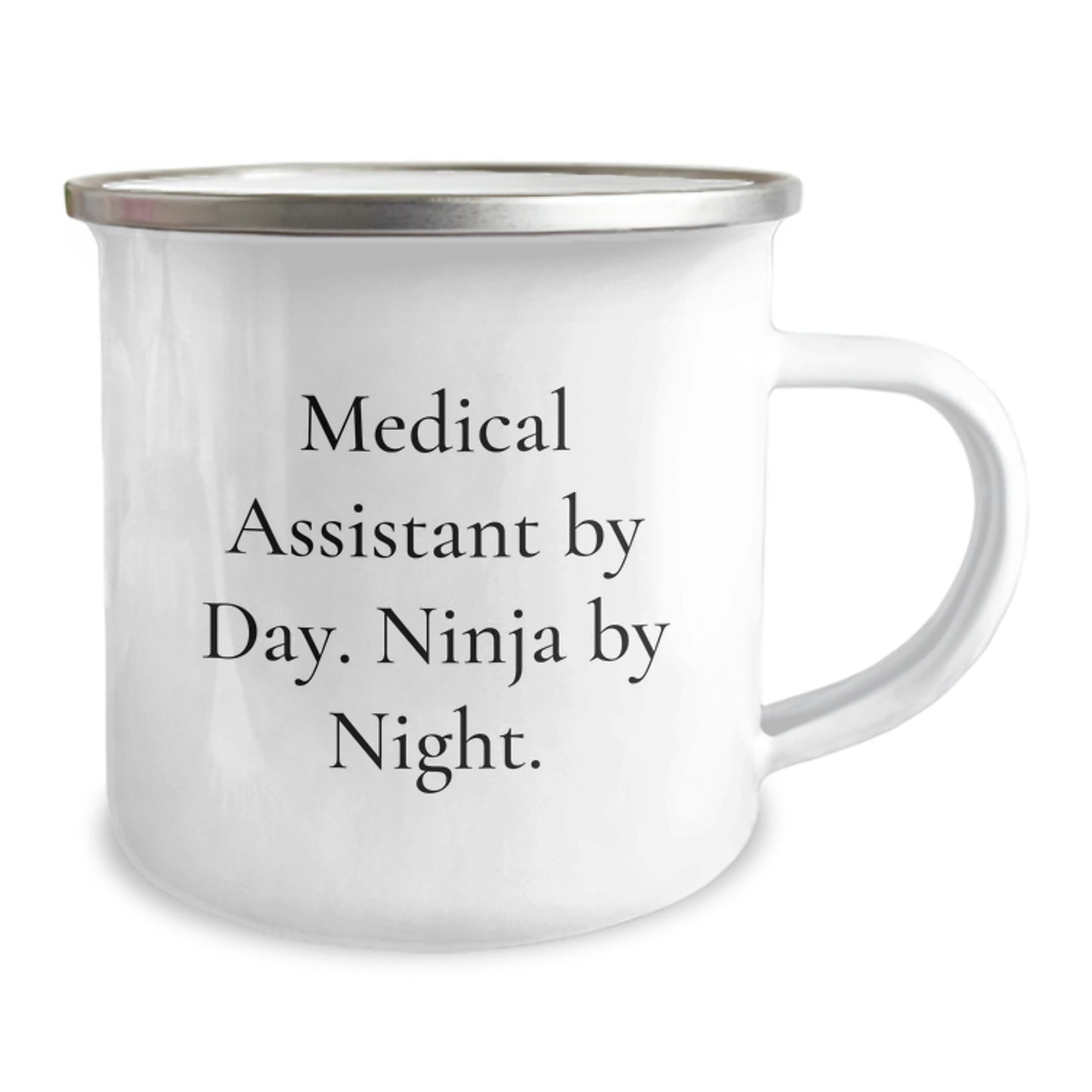 Medical Assistant Ninja Camping Mug, Funny Gifts from Friends for Medical Assistant, Birthday Unique Gifts - Image 2