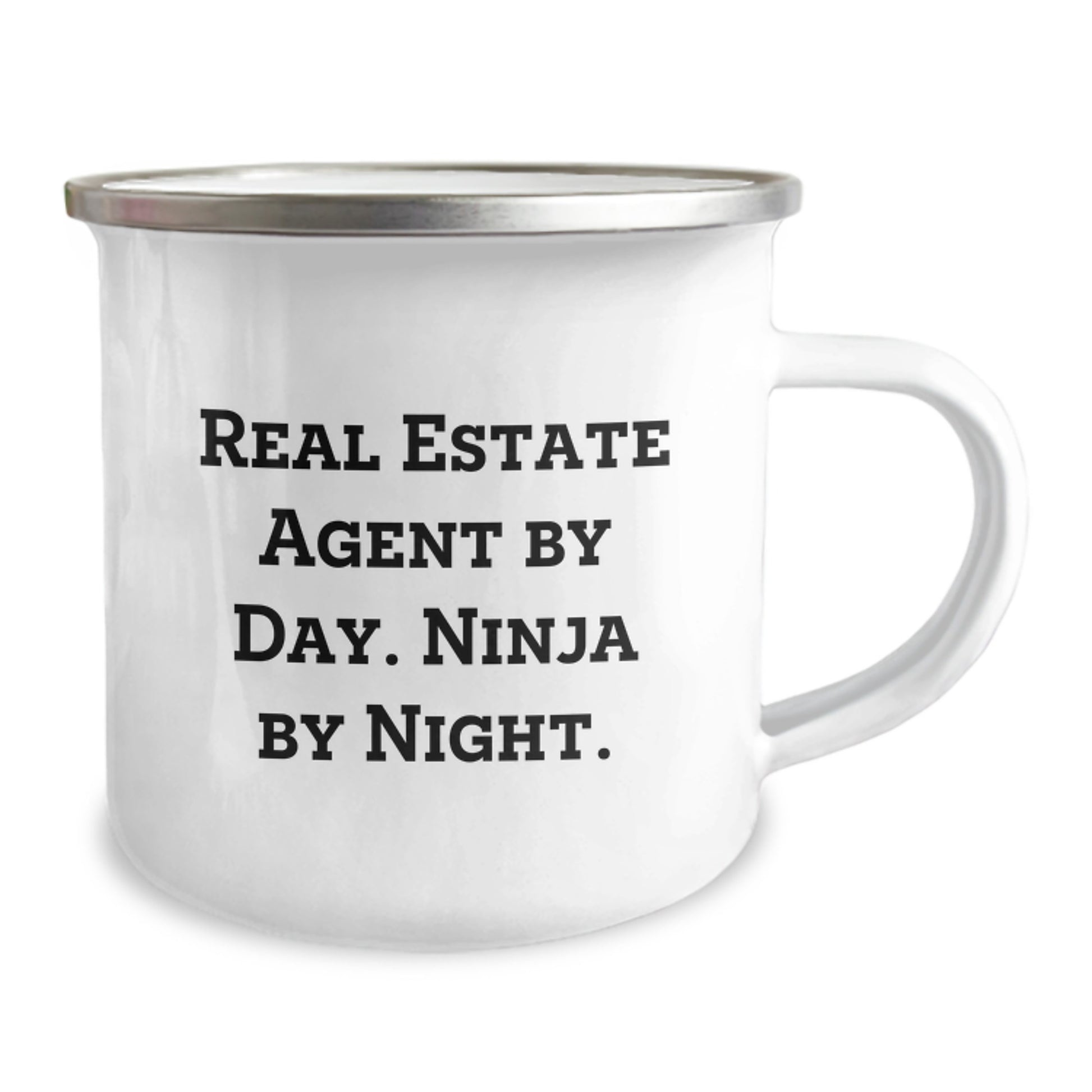 Real Estate Agent Gifts - 'Real Estate Agent By Day. Ninja By Night.' Funny Camping Mug for Birthday - Image 2