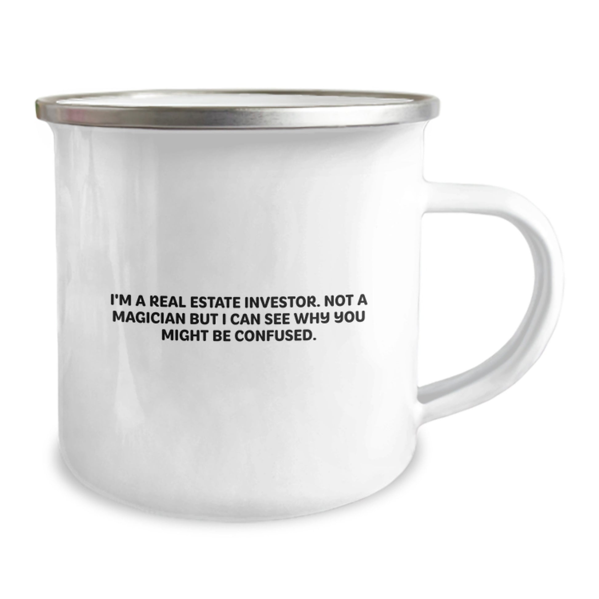 Real Estate Investor Gifts, Funny Quote, 12 oz Camping Mug for Graduation, Gifts from Friends, for Real Estate Investor - Image 2