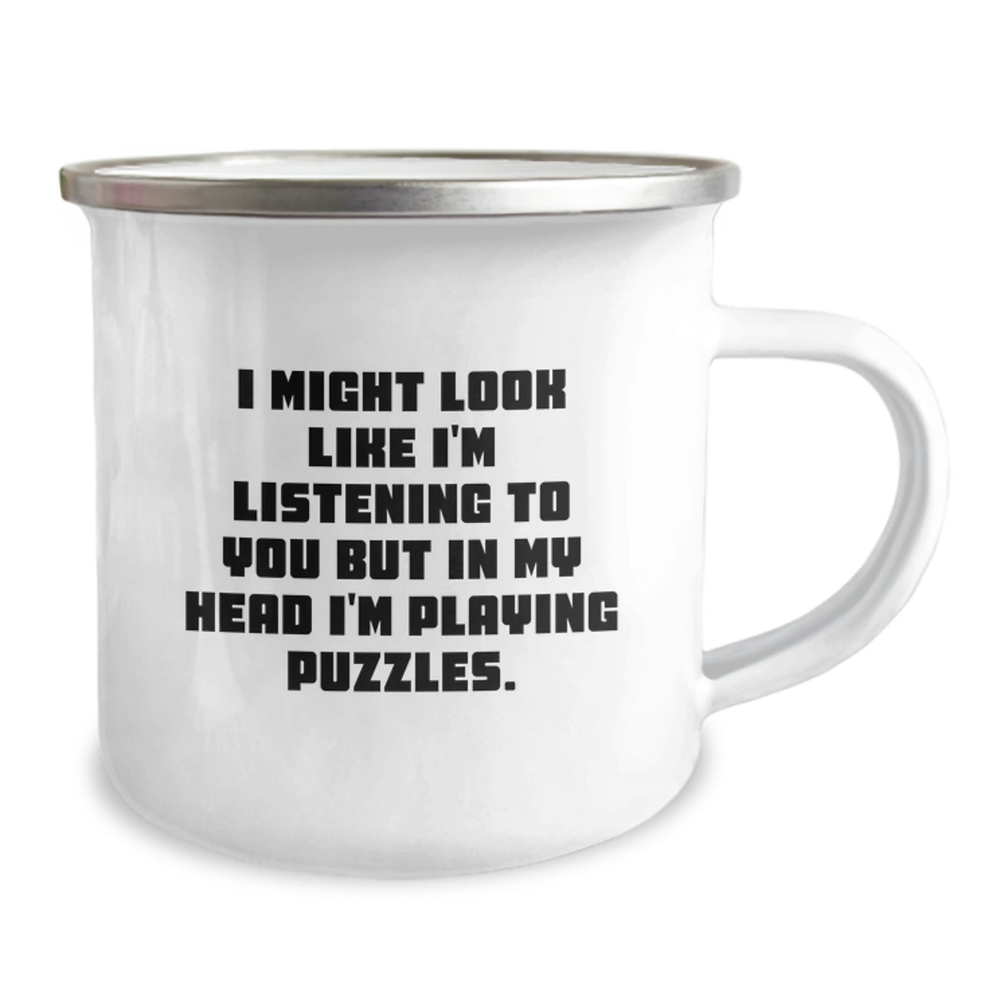 Funny Puzzle Lovers Gifts from Friends, Camping Mug for Puzzles Enthusiasts, Birthday Unique Gifts for Men, Puzzles Gifts - Image 2
