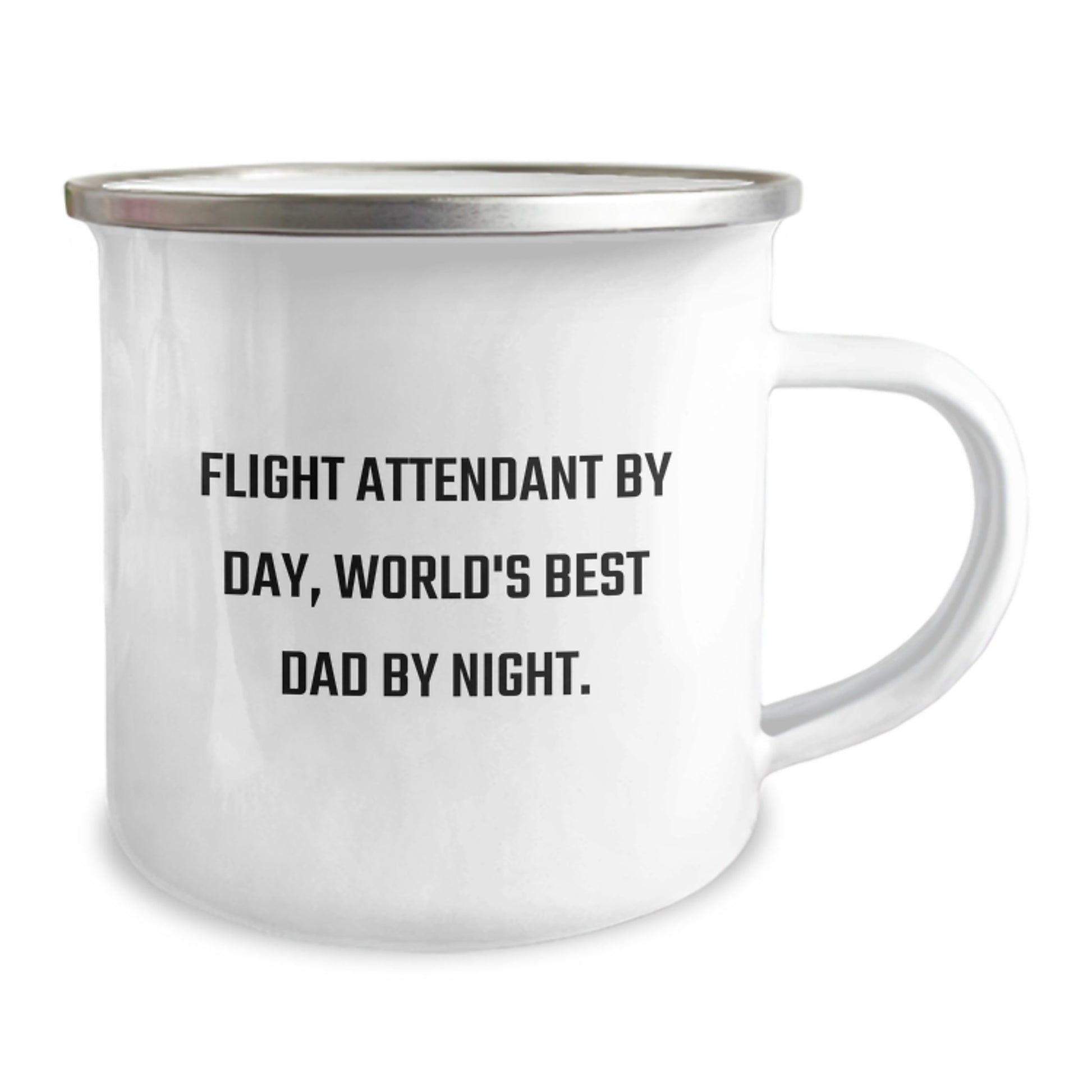 Flight Attendant Gifts for Birthday, Funny Camping Mug for Men, 'Flight Attendant By Day, World's Best Dad By Night.' - Gifts from Dad to Flight Attendant - Image 2