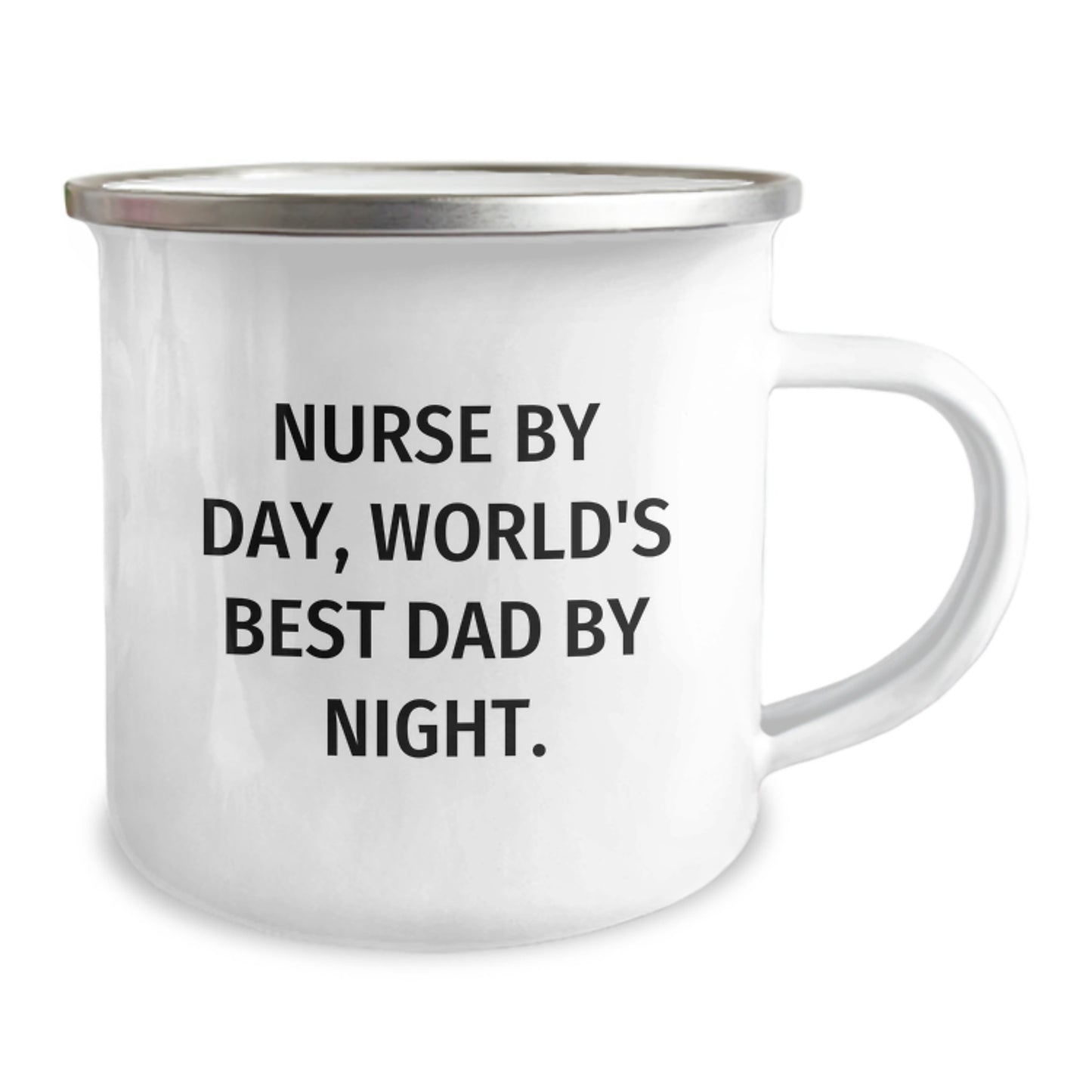 Nurse Gifts by Day Camping Mug, Funny Quote for Birthday, Gifts from Mom to Nurse, 12 oz Stainless Steel - Image 2