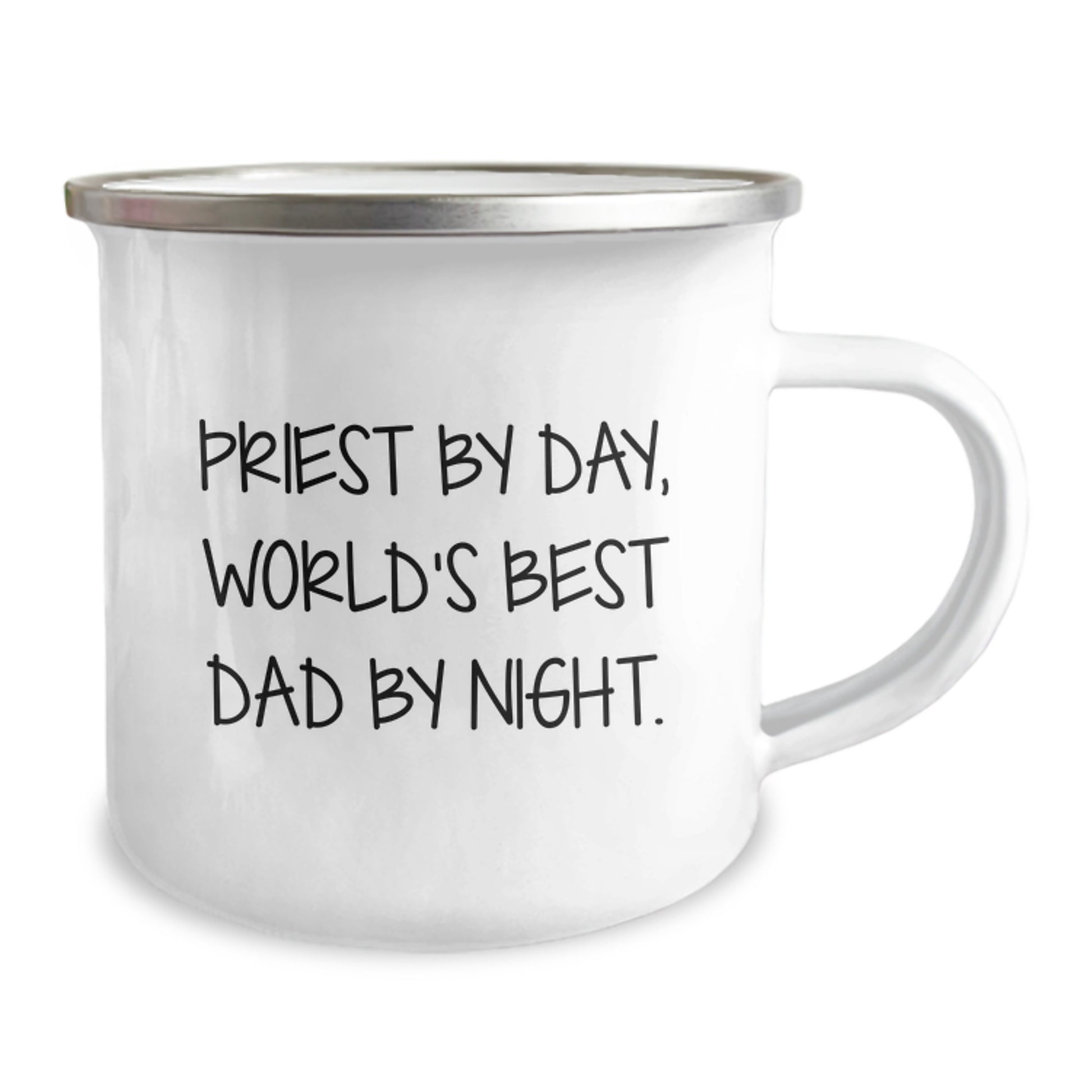 Priest Gifts, Funny Camping Mugs, Graduation Unique Gifts from Family to Priest - 'Priest By Day, World's Best Dad By Night.' - Image 2