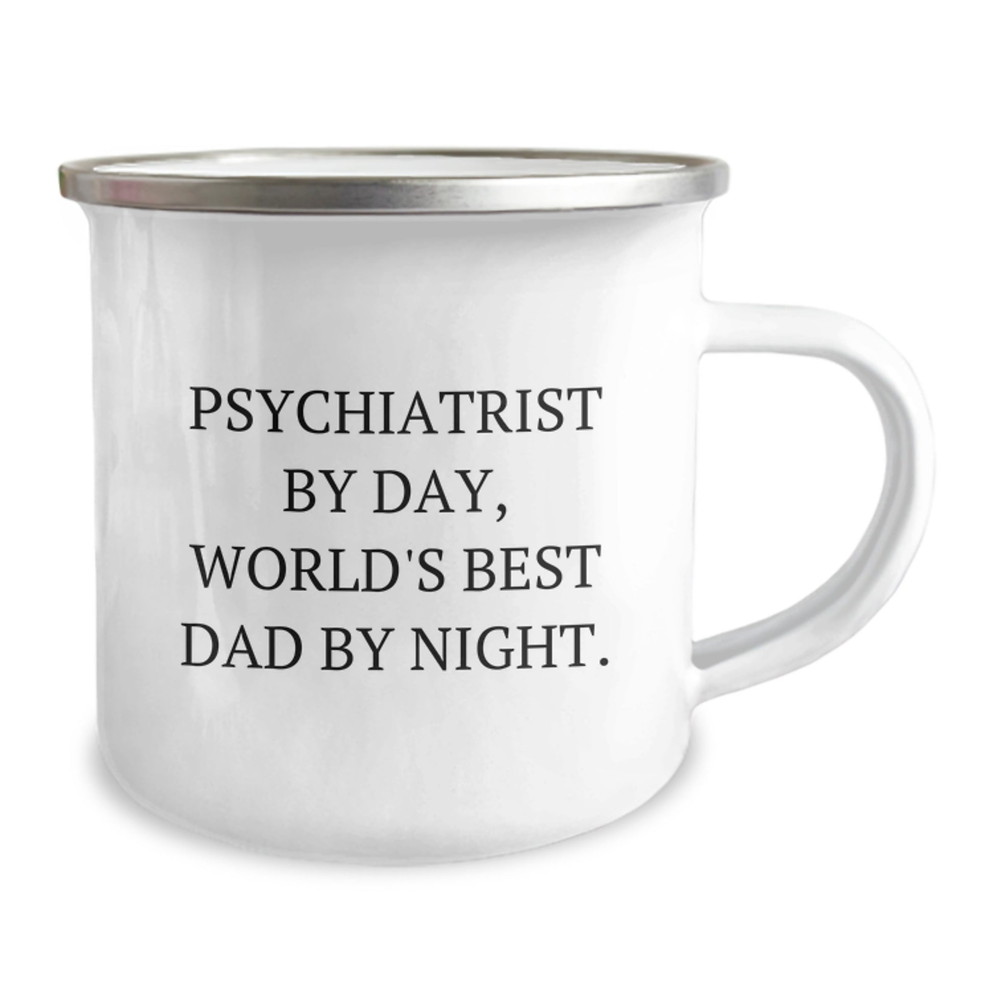 Psychiatrist Gifts, Funny Quote, Camping Mug for Graduation, Gifts from Friends to Men, psychiatrist by day, world's best dad by night - Image 2