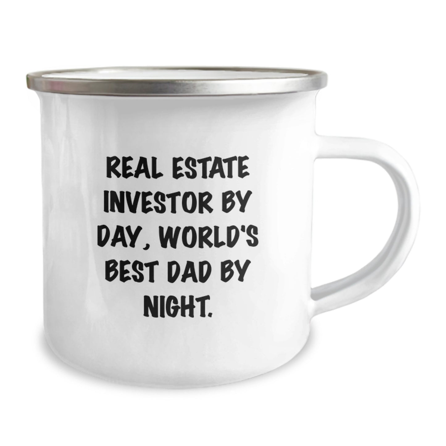 Real Estate Investors Gifts from Dad, Funny Camping Mugs for Real Estate Investor By Day, World's Best Dad By Night. Graduation Unique Gifts - Image 2