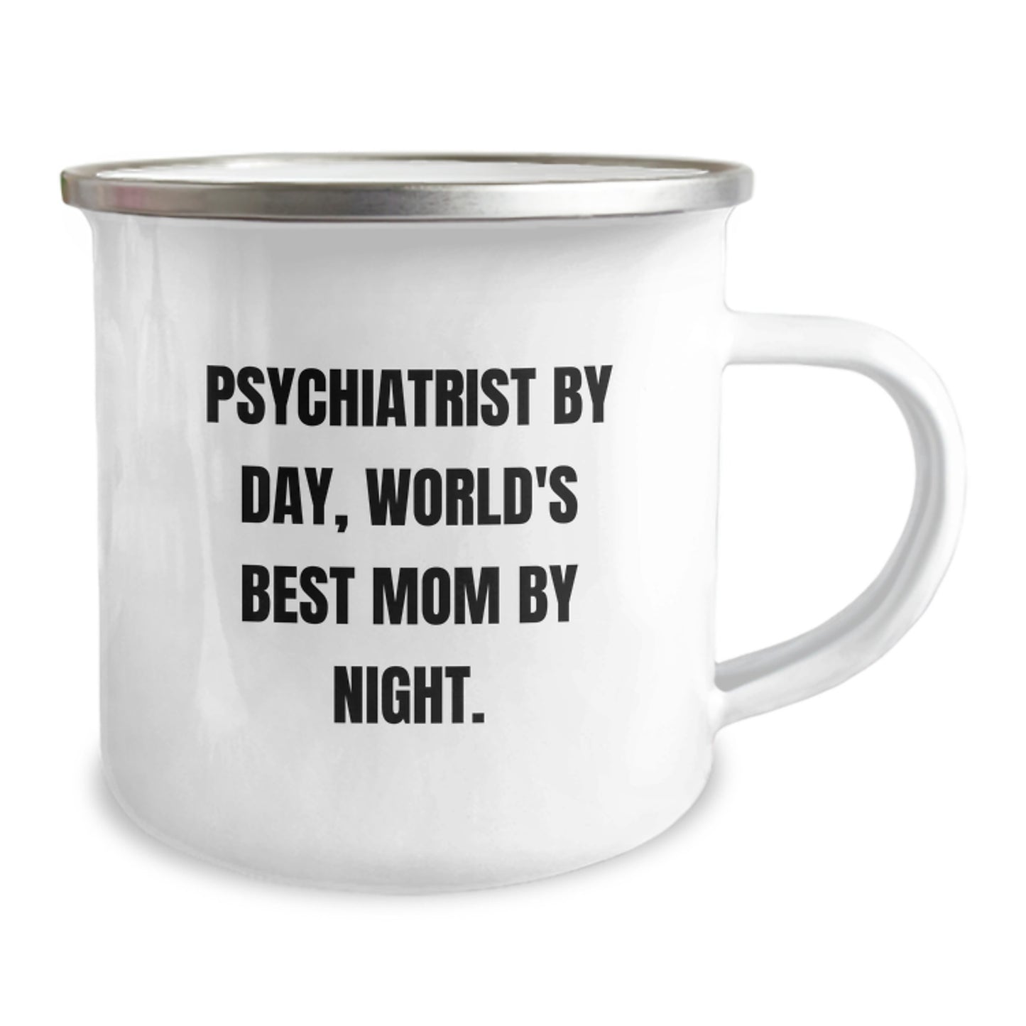 Psychiatrist Gifts from Friends - Camping Mug for Psychiatrist By Day, World's Best Mom By Night - Birthday Unique Gifts for Her - Image 2