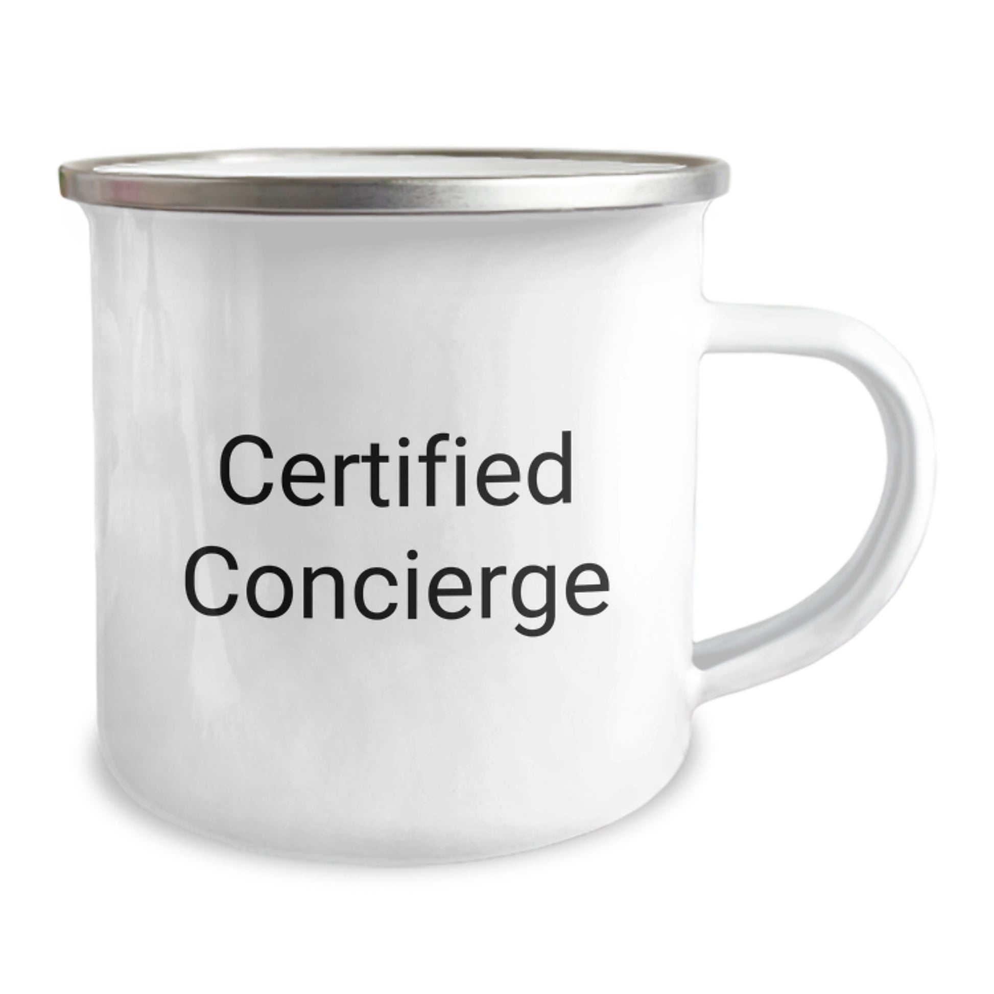 Funny Concierge Camping Mug Gifts from Men to Friends, 'Life is an Adventure' Quote, 12 oz Stainless Steel with Enamel Finish, Perfect Birthday Present - Image 2