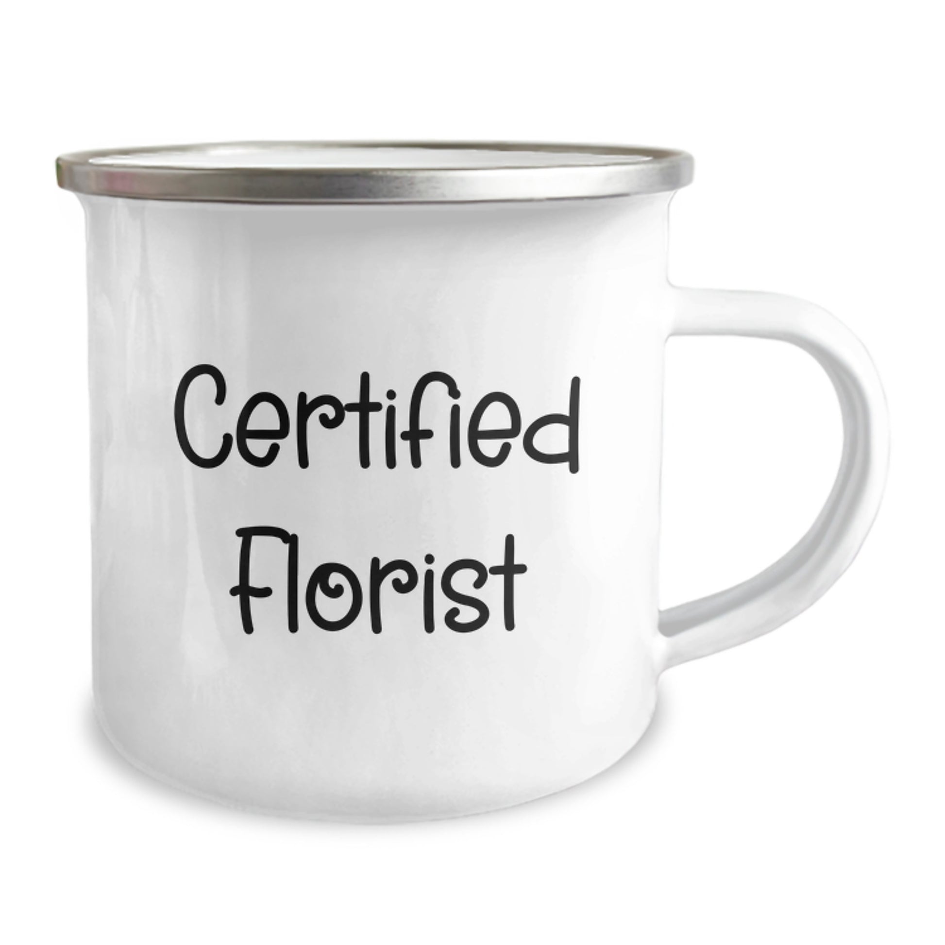 Funny Florist Gifts from Friends for Florist Graduation Celebration, Camping Mug with Inspirational Quote, 12 oz Stainless Steel with Enamel Finish - Image 2