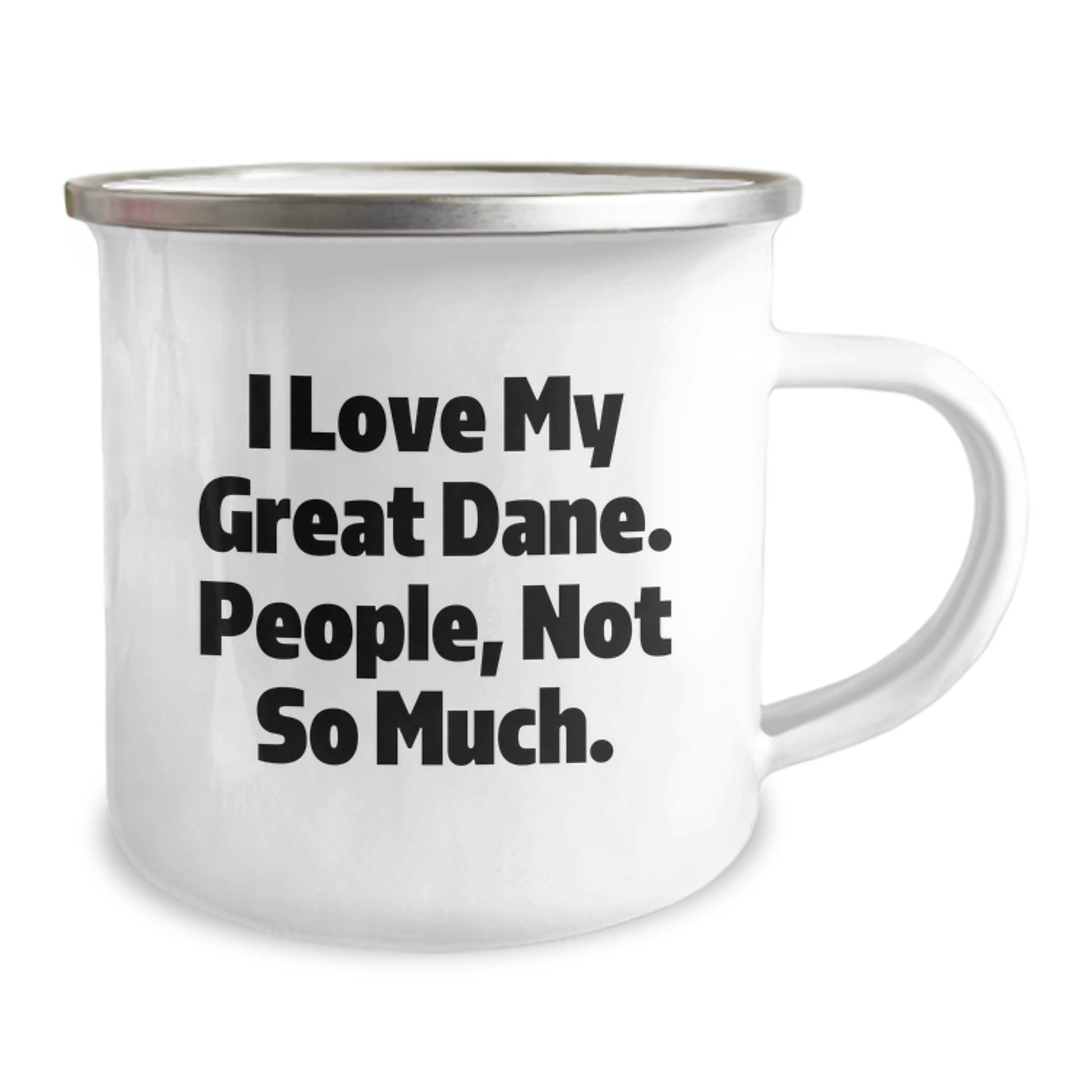 Funny Great Dane Dog Gifts from Men to Friends for Graduation Unique Camping Mug, 'I Love My Great Dane. People, Not So Much.' - Image 2