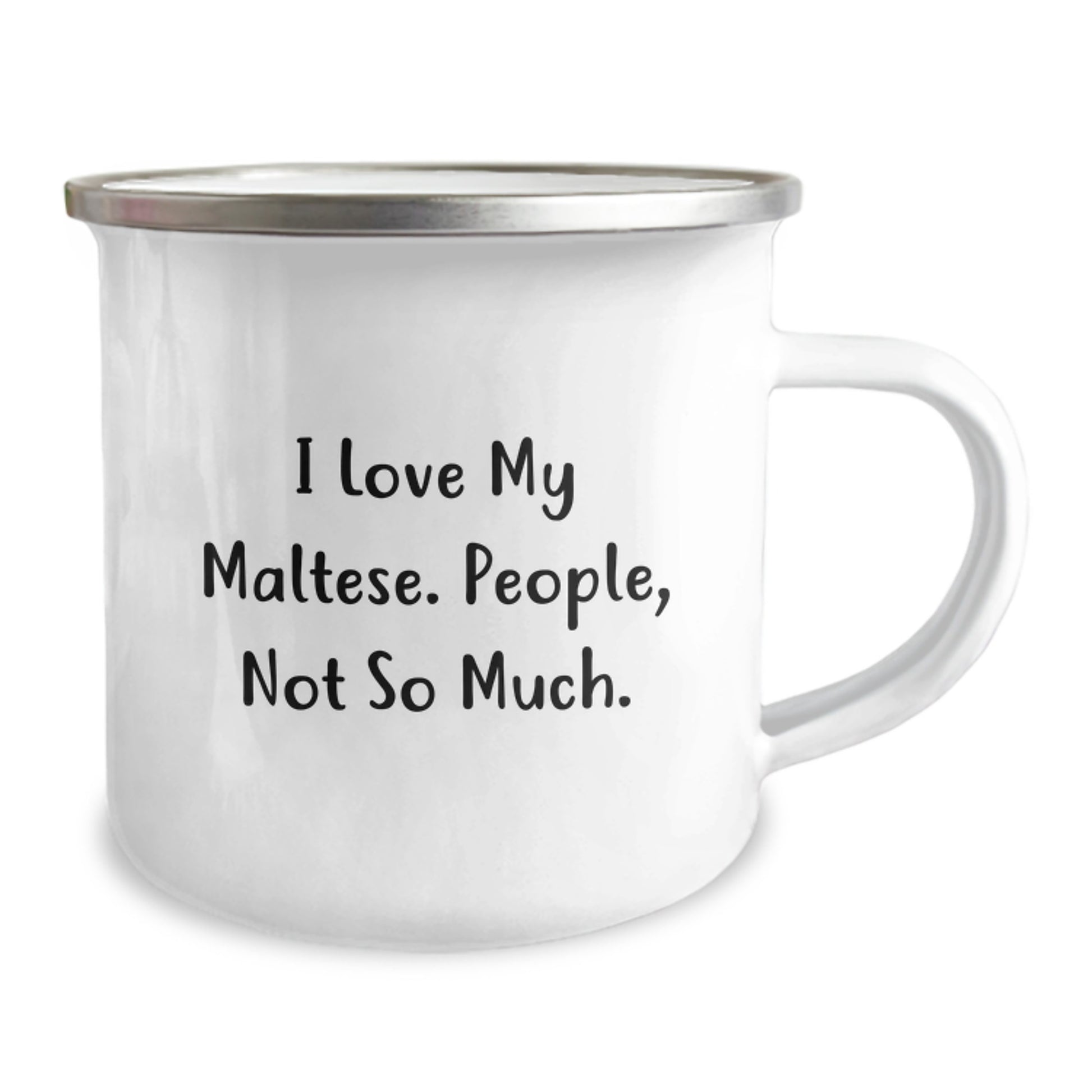 Maltese Dog Lover's Funny Camping Mug Gifts for Men, Women, Friends, and Family - 'I Love My Maltese. People, Not So Much.' Graduation Unique Gifts from - Image 2