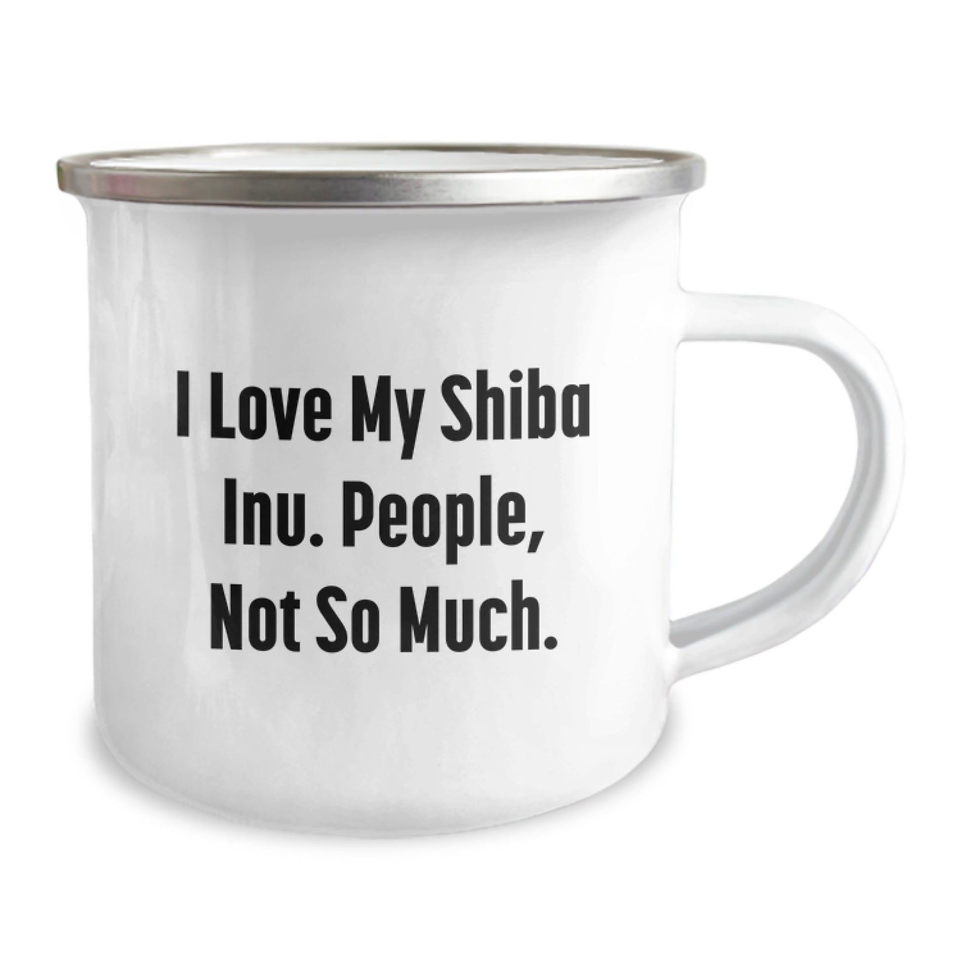 Shiba Inu Dog Lovers Gifts from Friends for Graduation Unique Camping Mugs, Funny 'I Love My Shiba Inu. People, Not So Much.' Quote - Image 2