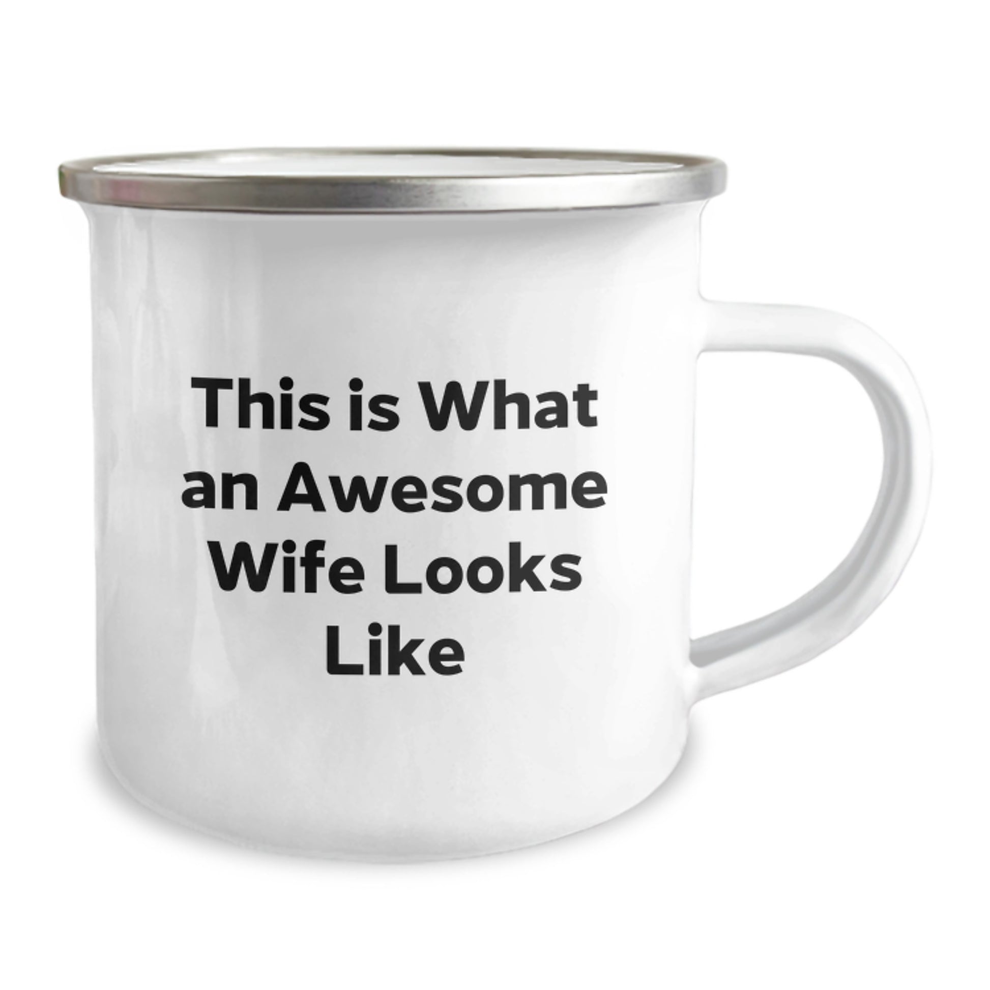 Funny Wife Gifts from Men, This Is What an Awesome Wife Looks Like, 12 oz Stainless Steel Camping Mug for Her Graduation - Image 2