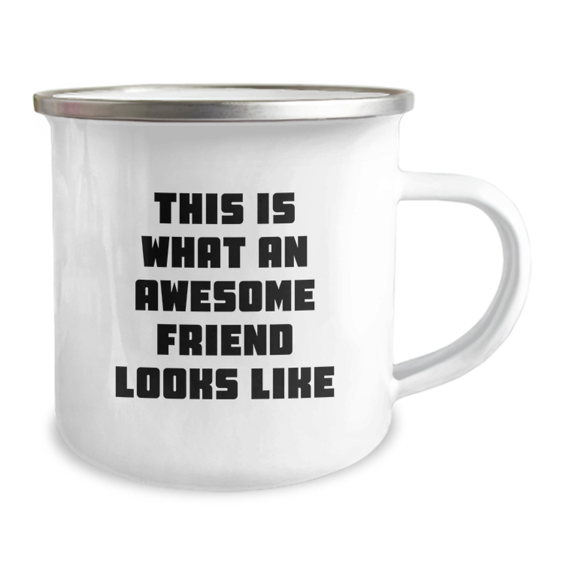 Inspirational Friend Camping Mug, 'This Is What An Awesome Friend Looks Like' Funny Quote for Gift from Men to Friend for Graduation - Image 2
